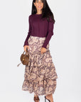 Suri Skirt (Plum Multi) - Skirt - Yakira Bella