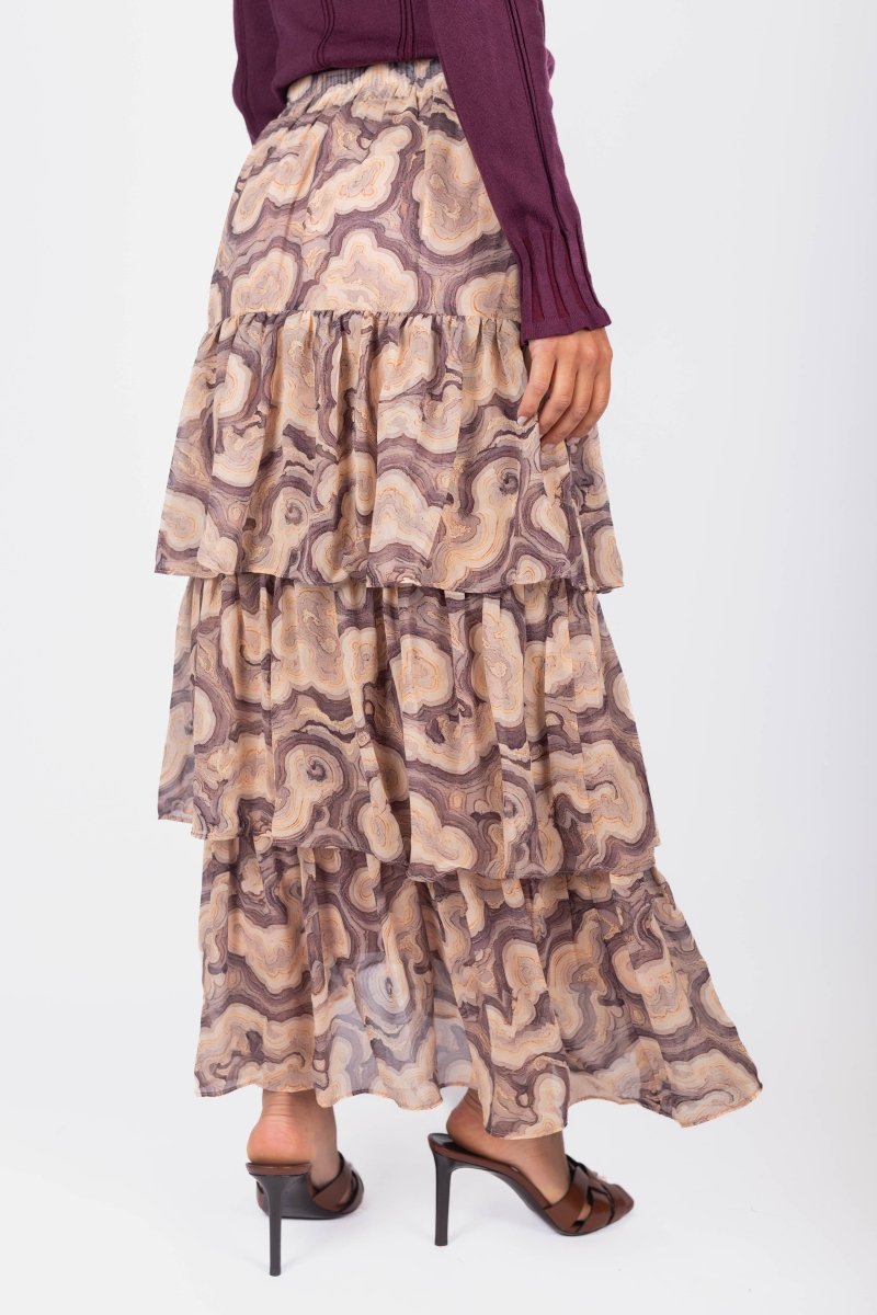 Suri Skirt (Plum Multi) - Skirt - Yakira Bella
