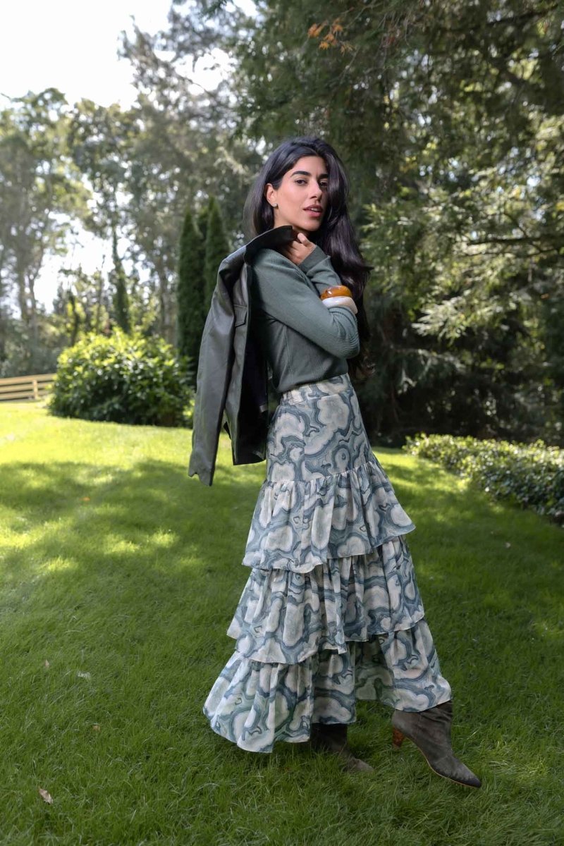 Suri Skirt (Teal Multi) - Skirt - Yakira Bella