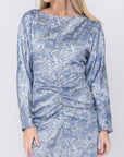 SYDNEY DRESS (BLUE/GRAY) - Dress - Yakira Bella