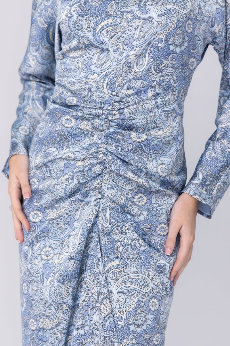 SYDNEY DRESS (BLUE/GRAY) - Dress - Yakira Bella