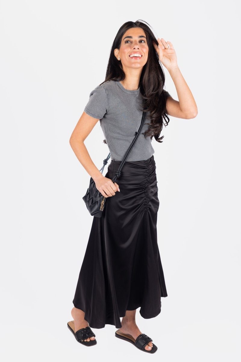 SYLVIE SKIRT (BLACK SOLID) - Skirt - Yakira Bella