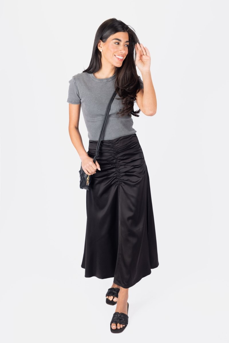 SYLVIE SKIRT (BLACK SOLID) - Skirt - Yakira Bella