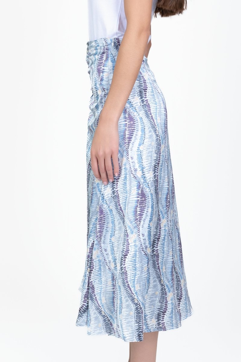 SYLVIE SKIRT (BLUE PATTERN) - Skirt - Yakira Bella