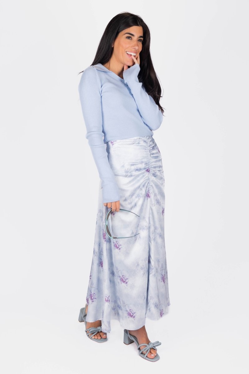 SYLVIE SKIRT (BLUE/GREY) - Skirt - Yakira Bella