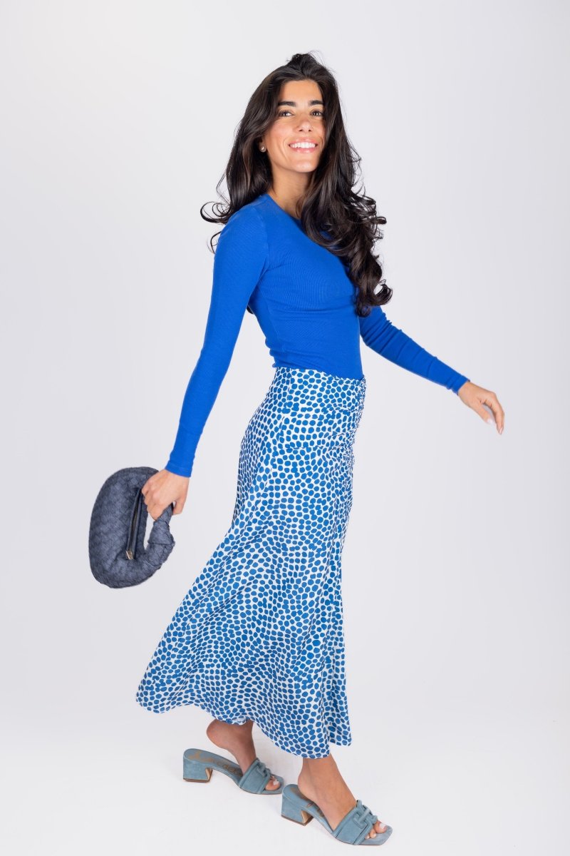 SYLVIE SKIRT (BLUE/WHITE) - Skirt - Yakira Bella