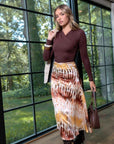 Sylvie Skirt (Brown Multi) - Skirt - Yakira Bella