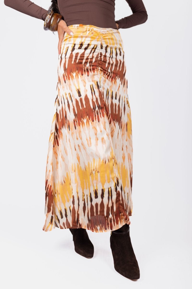 Sylvie Skirt (Brown Multi) - Skirt - Yakira Bella