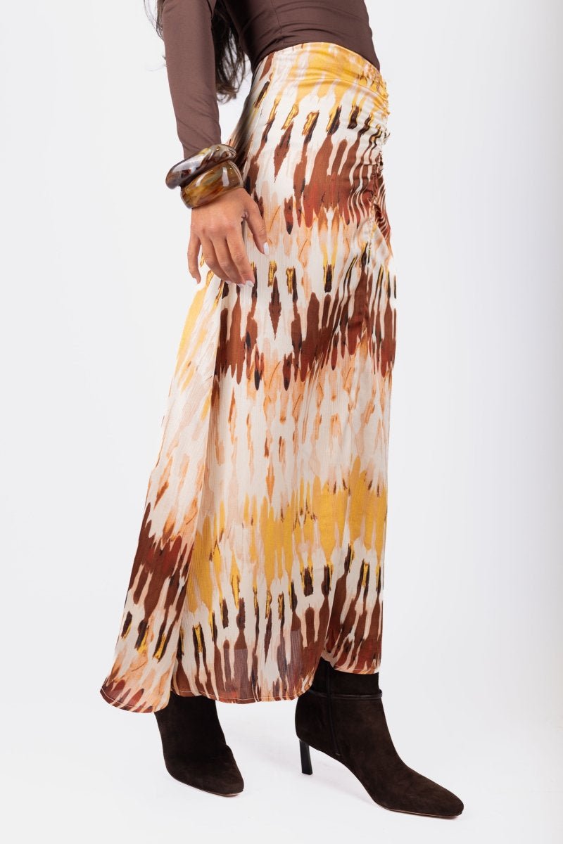 Sylvie Skirt (Brown Multi) - Skirt - Yakira Bella