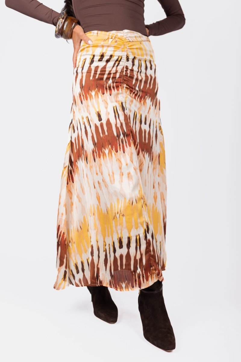 Sylvie Skirt (Brown Multi) - Skirt - Yakira Bella