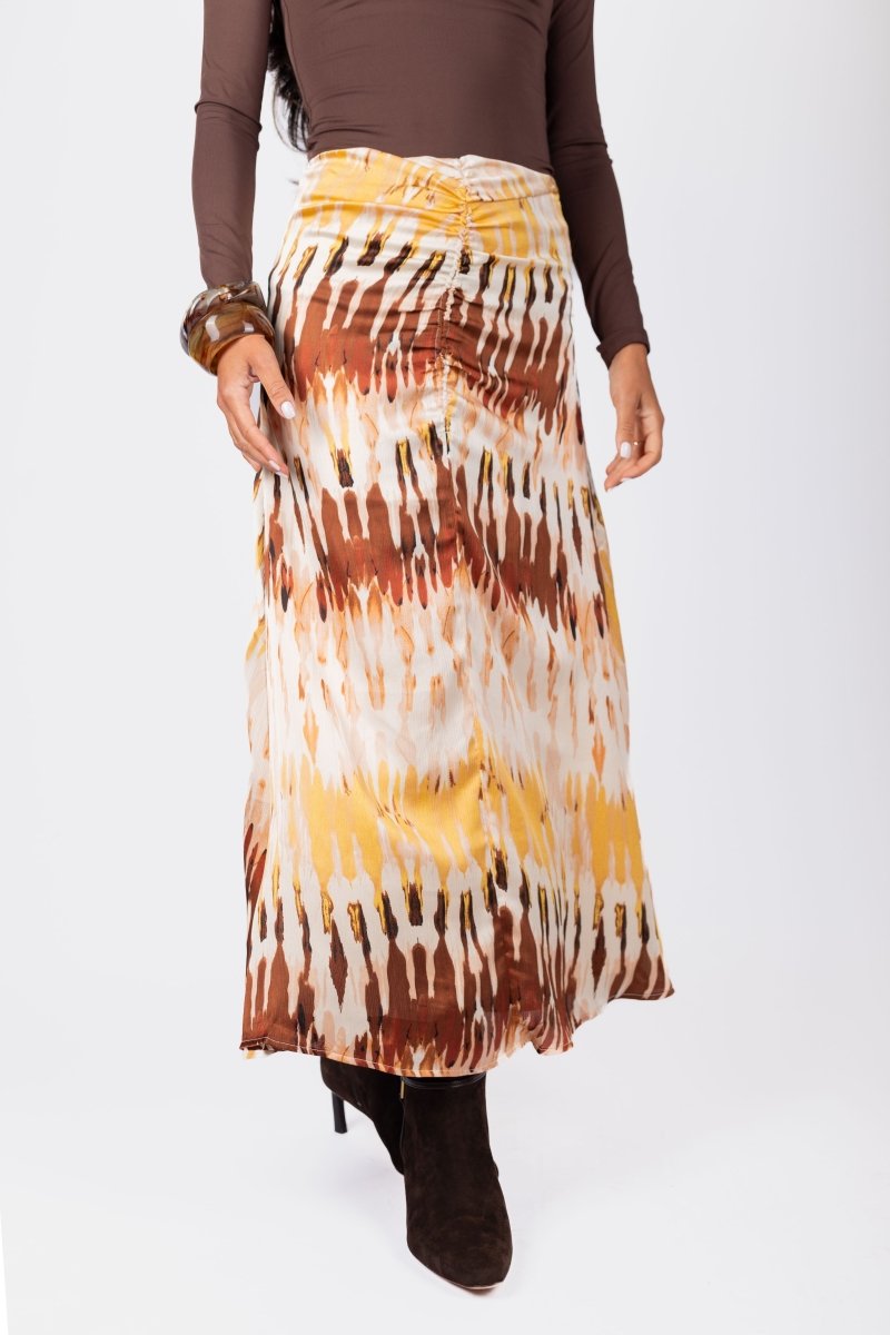 Sylvie Skirt (Brown Multi) - Skirt - Yakira Bella