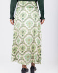 Sylvie Skirt (Green Flower) - Skirt - Yakira Bella