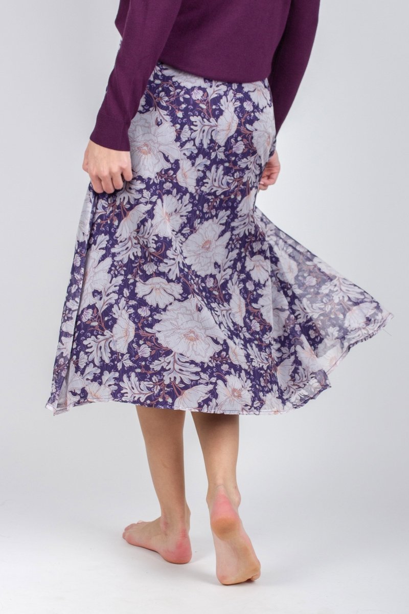 SYLVIE SKIRT (PURPLE FLOWER) - Skirt - Yakira Bella