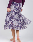 SYLVIE SKIRT (PURPLE FLOWER) - Skirt - Yakira Bella