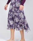 SYLVIE SKIRT (PURPLE FLOWER) - Skirt - Yakira Bella