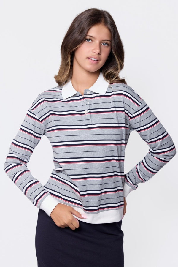 Tamara Top (Grey Navy) - Top - Yakira Bella