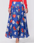 Tansy Skirt (Blue Flower) - Skirt - Yakira Bella