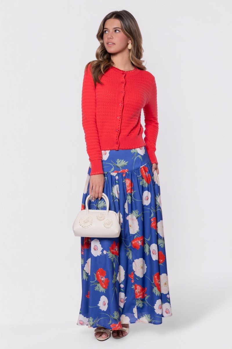 Tansy Skirt (Blue Flower) - Skirt - Yakira Bella