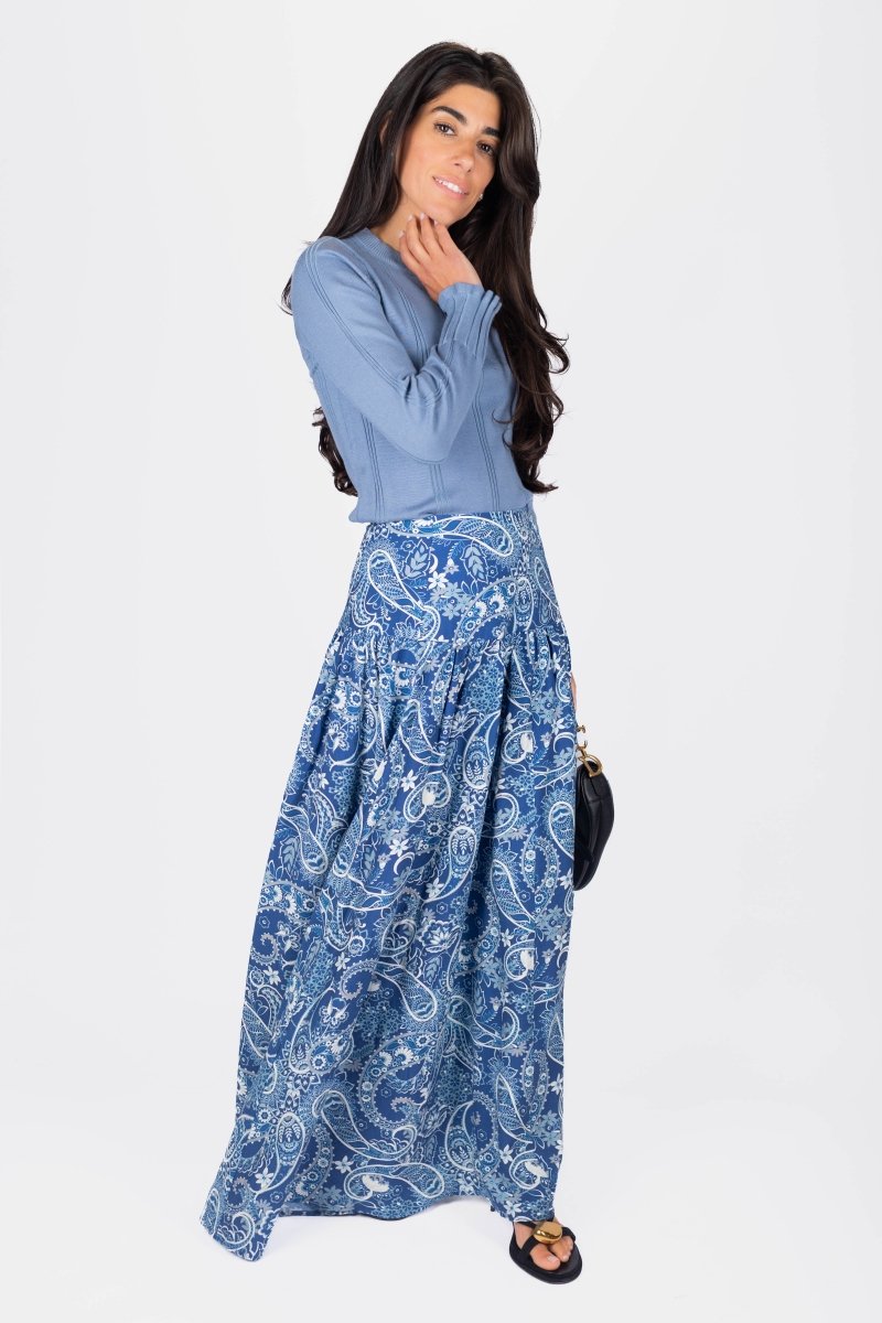 Tansy Skirt (Blue) - Skirt - Yakira Bella