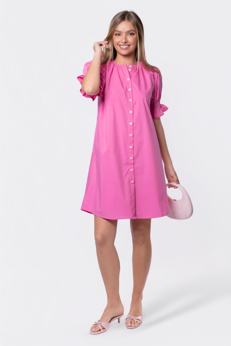 Taya Dress 37" (Pink) - Dress - Yakira Bella
