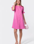 Taya Dress 37" (Pink) - Dress - Yakira Bella