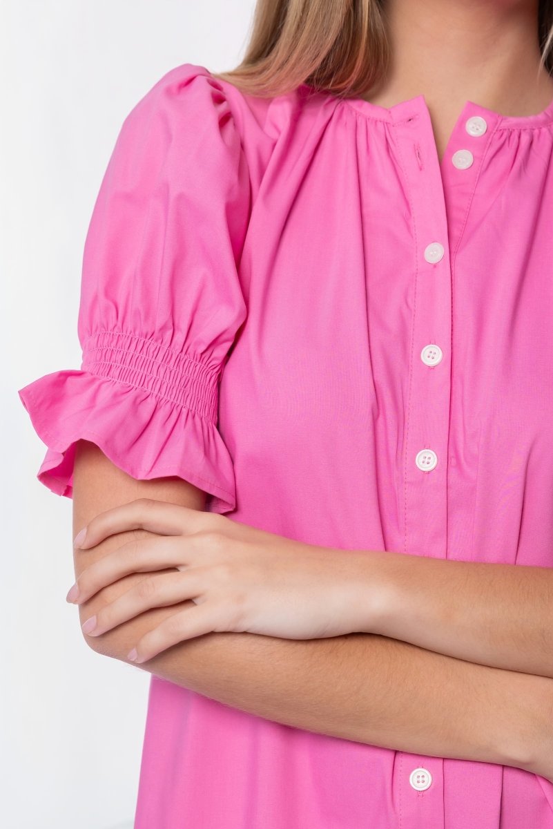 Taya Dress 37" (Pink) - Dress - Yakira Bella