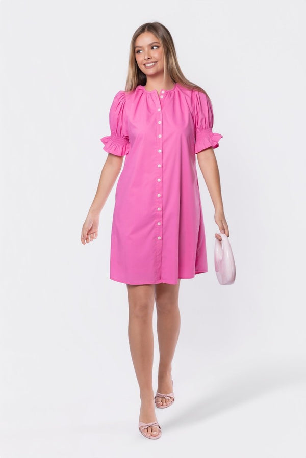 Taya Dress 37" (Pink) - Dress - Yakira Bella