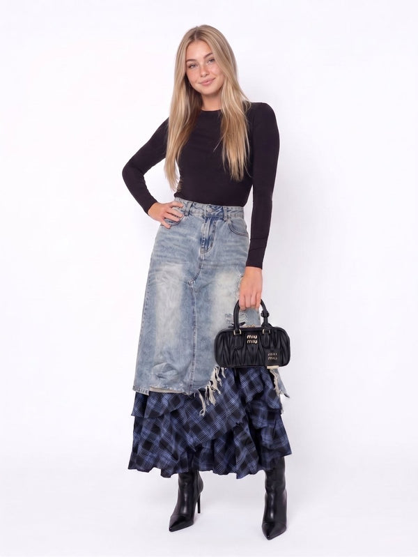 Tayla Skirt (Blue) - Skirt - Yakira Bella
