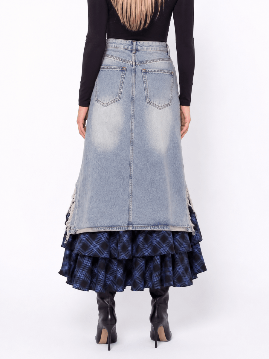 Tayla Skirt (Blue) - Skirt - Yakira Bella