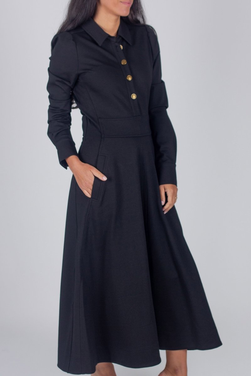 TAYLOR DRESS (BLACK) - Dress - Yakira Bella