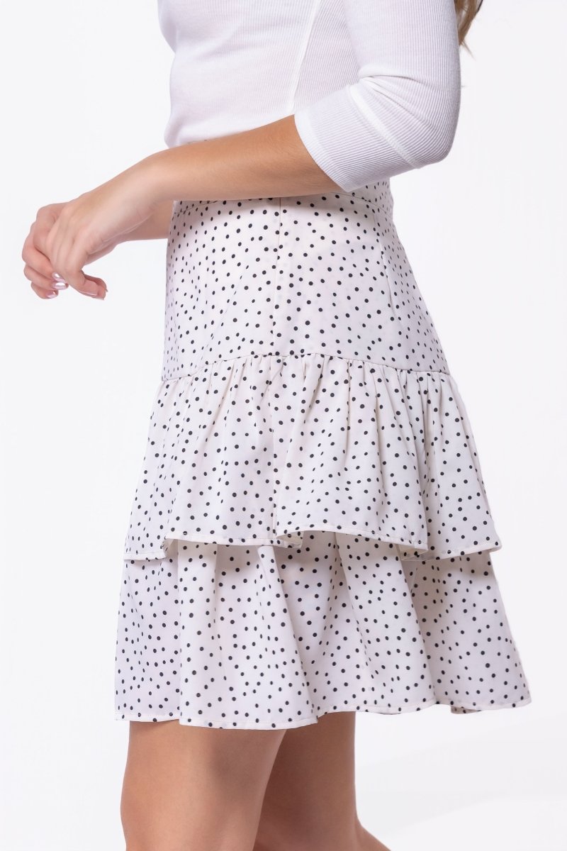 Tessa Skirt 20" (Ivory Polka Dot) - Skirt - Yakira Bella