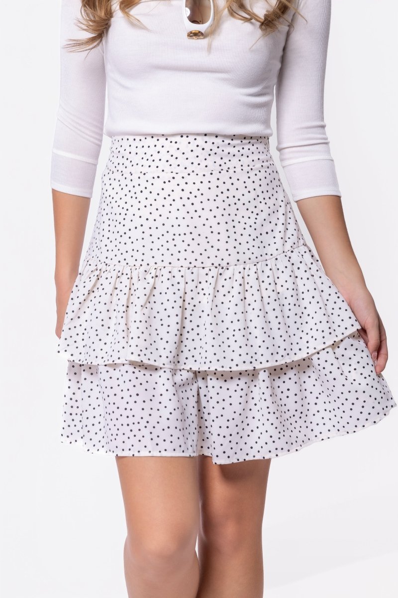 Tessa Skirt 20" (Ivory Polka Dot) - Skirt - Yakira Bella