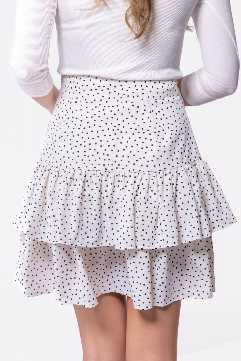 Tessa Skirt 20" (Ivory Polka Dot) - Skirt - Yakira Bella