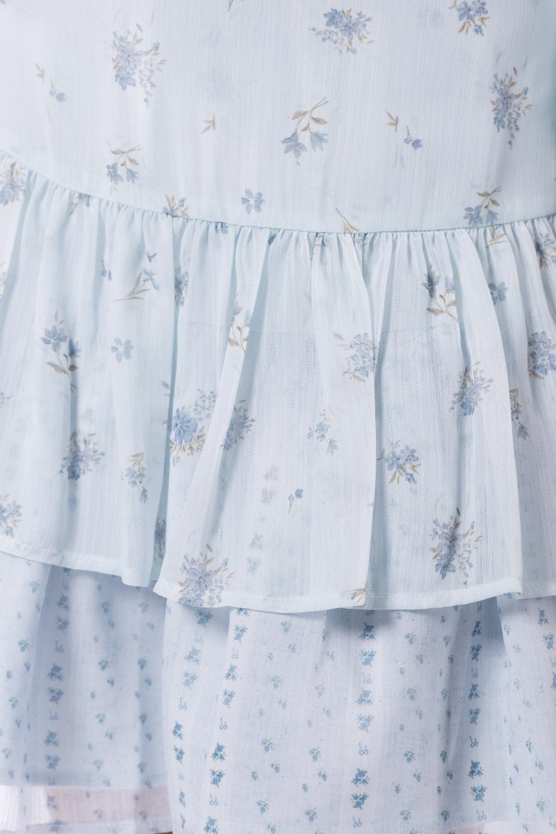Tessa Skirt (Blue Flower) - Skirt - Yakira Bella