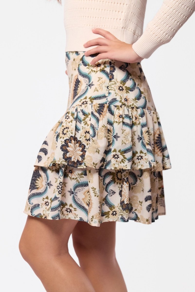 Tessa Skirt (Ivory Ground) - Skirt - Yakira Bella