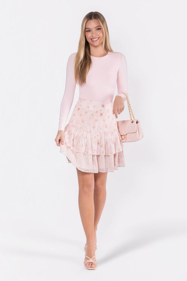 Tessa Skirt (Pink Flower) - Skirt - Yakira Bella