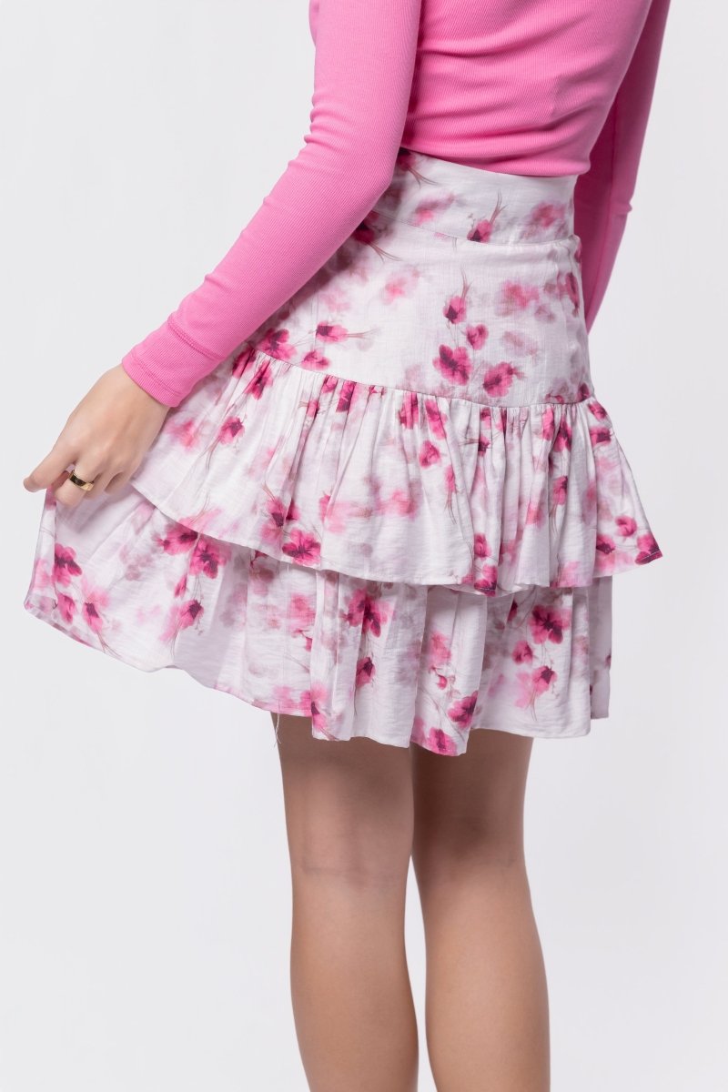 Tessa Skirt (Pink/White) - Skirt - Yakira Bella