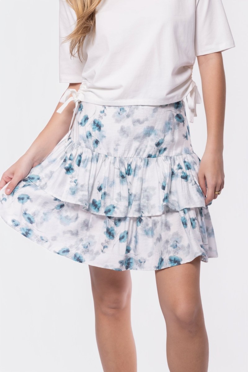 Tessa Skirt (Teal/White) - Skirt - Yakira Bella