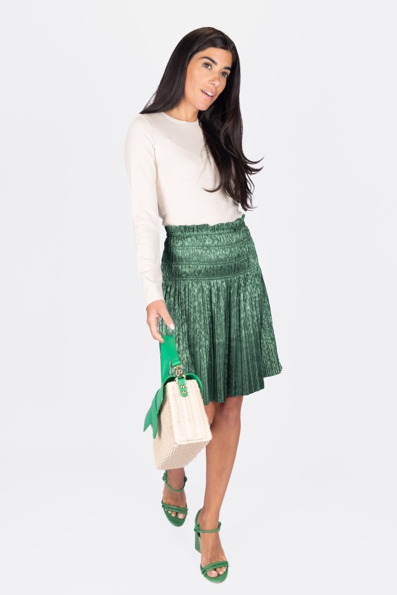 TINA SKIRT 20&quot; (GREEN) - Skirt - Yakira Bella