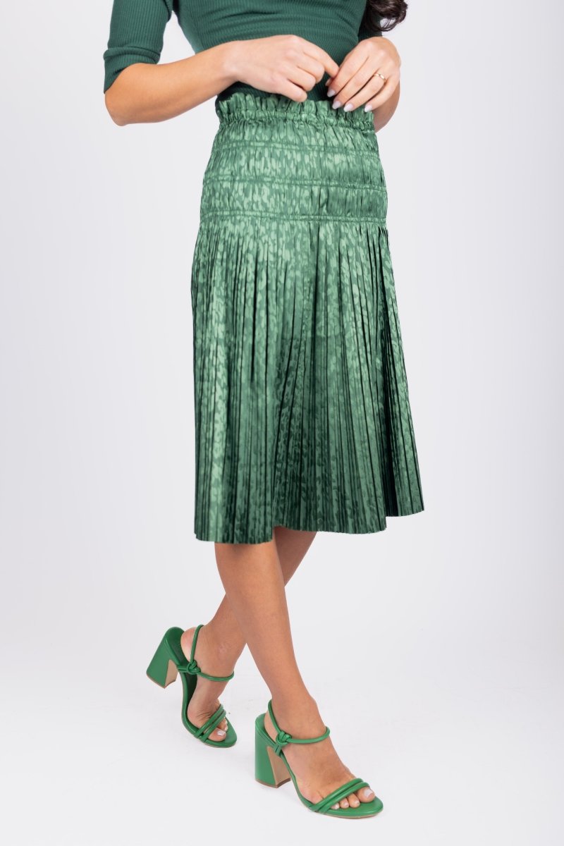 TINA SKIRT 23&quot; (GREEN) - Skirt - Yakira Bella