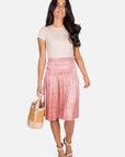 TINA SKIRT 23" (PINK) - Skirt - Yakira Bella