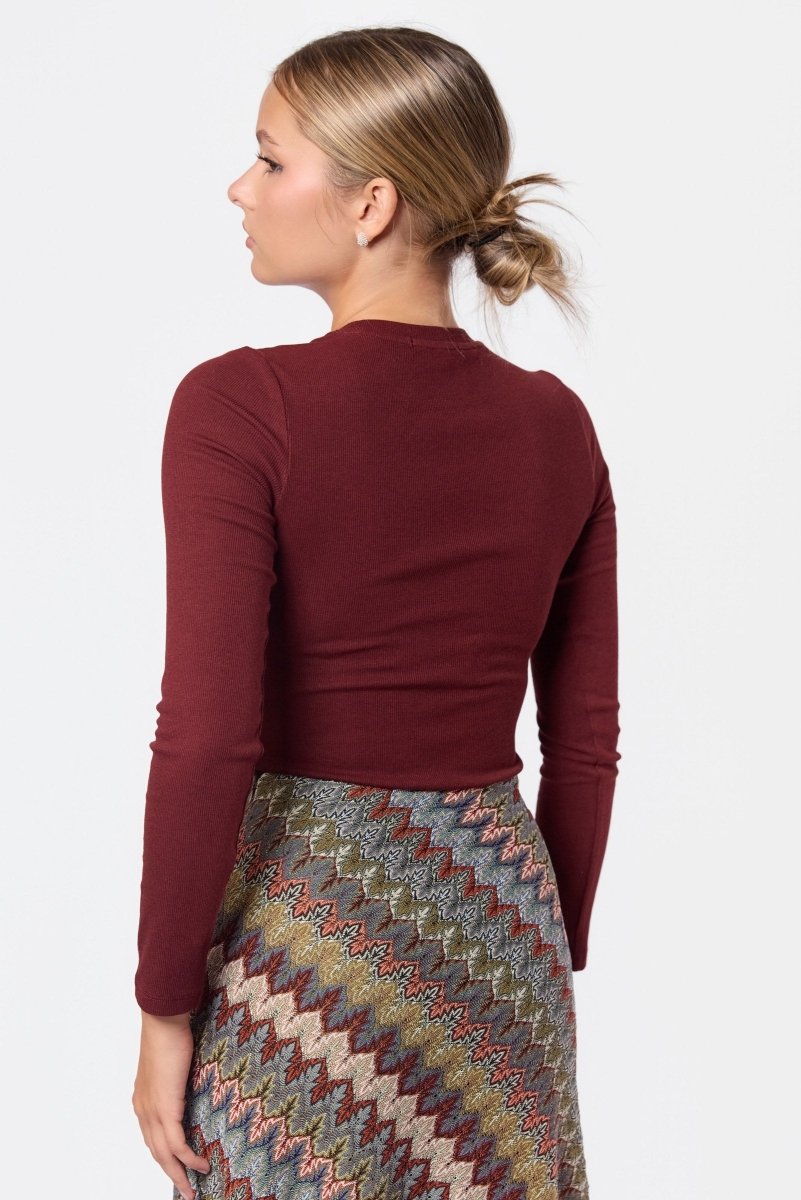 Tina Top (Burgundy) - Top - Yakira Bella