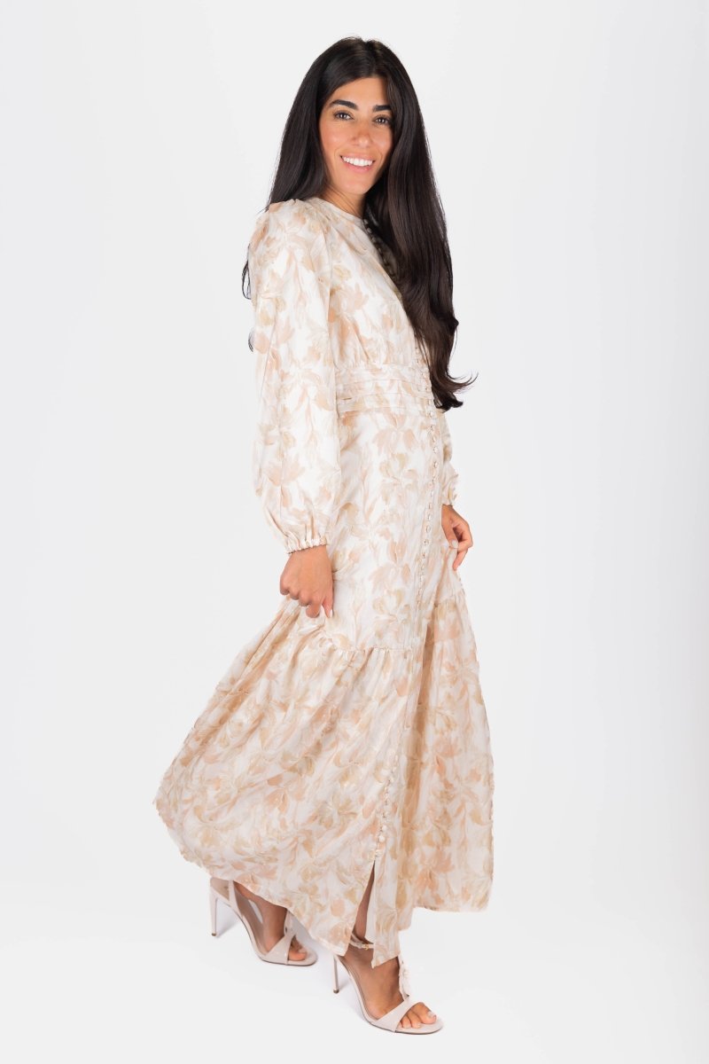 Valentina Dress (Beige) - Dress - Yakira Bella