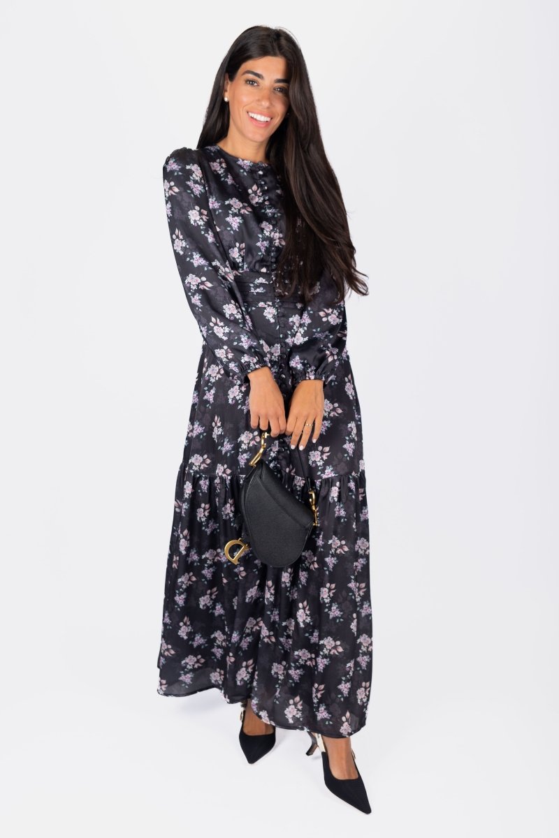 Valentina Dress (Black Ground) - Dress - Yakira Bella