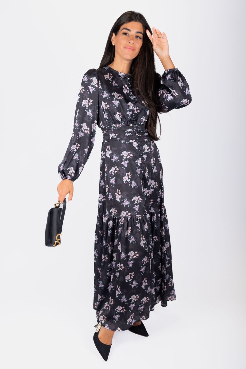 Valentina Dress (Black Ground) - Dress - Yakira Bella