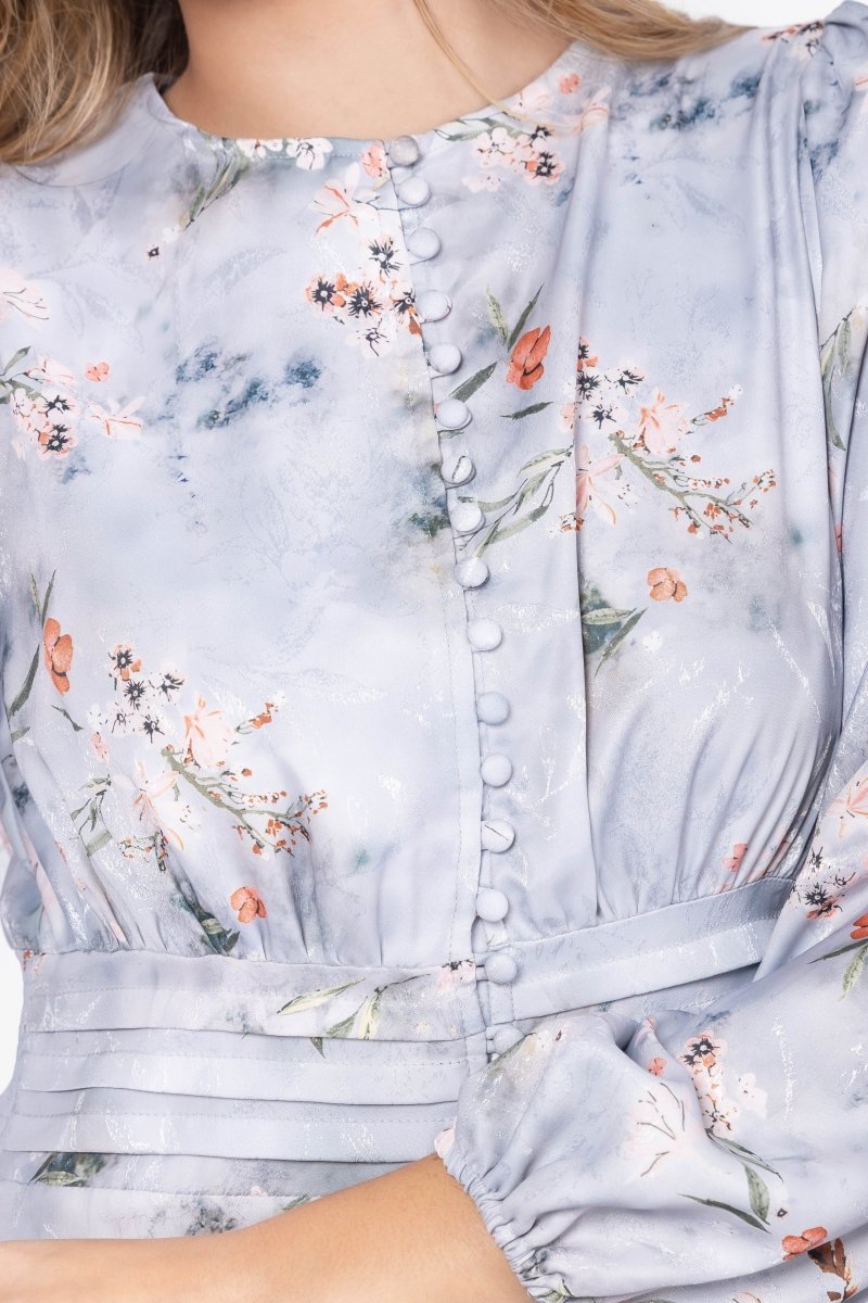 Valentina Dress (Blue Grey) - Dress - Yakira Bella