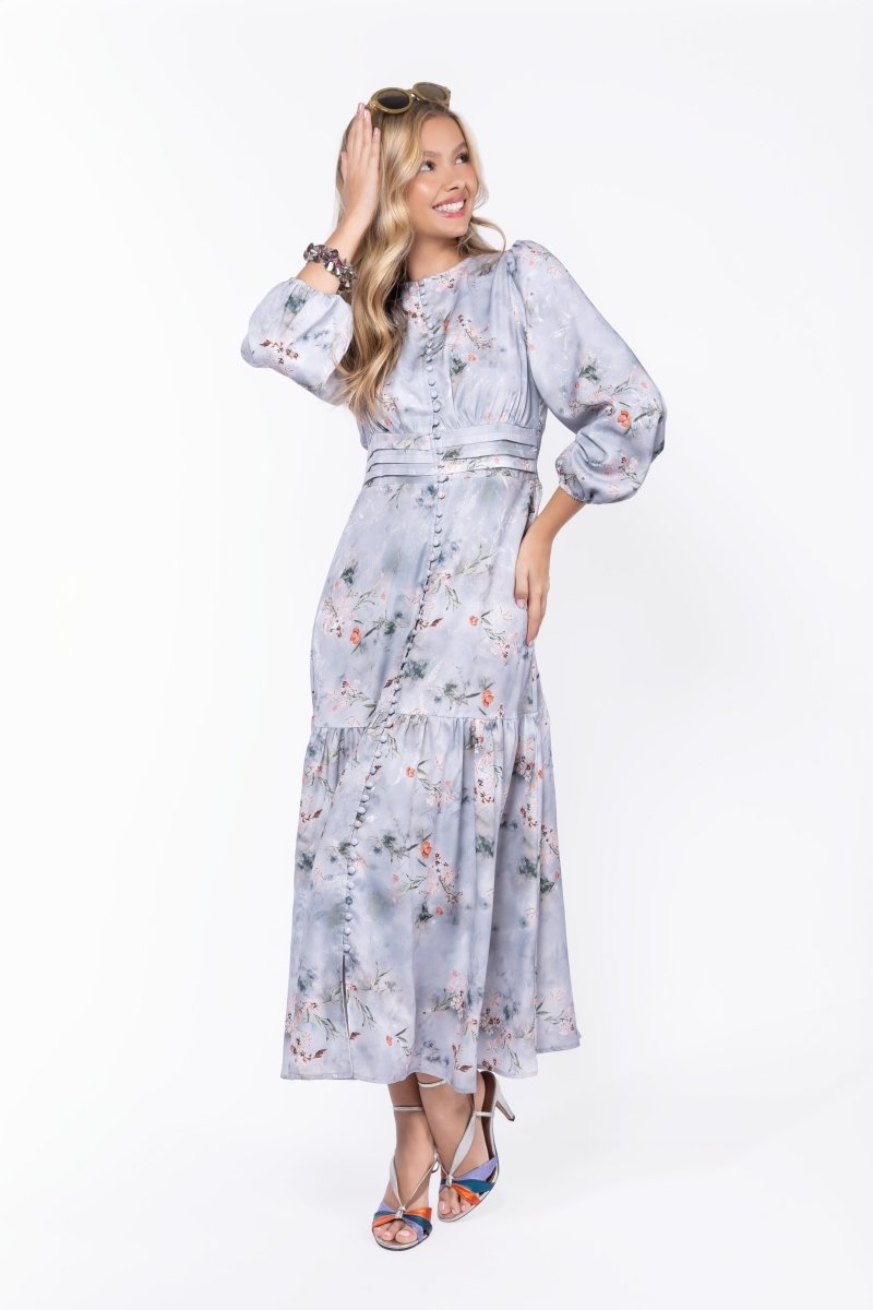 Valentina Dress (Blue Grey) - Dress - Yakira Bella