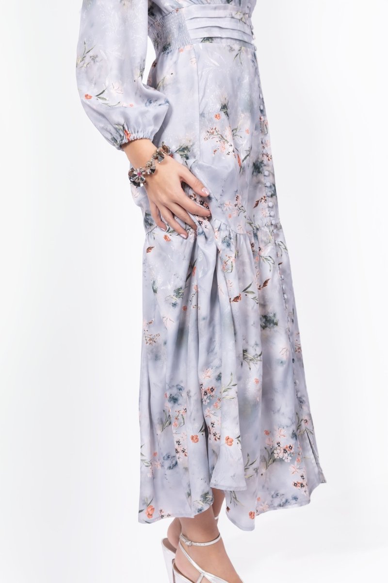 Valentina Dress (Blue Grey) - Dress - Yakira Bella