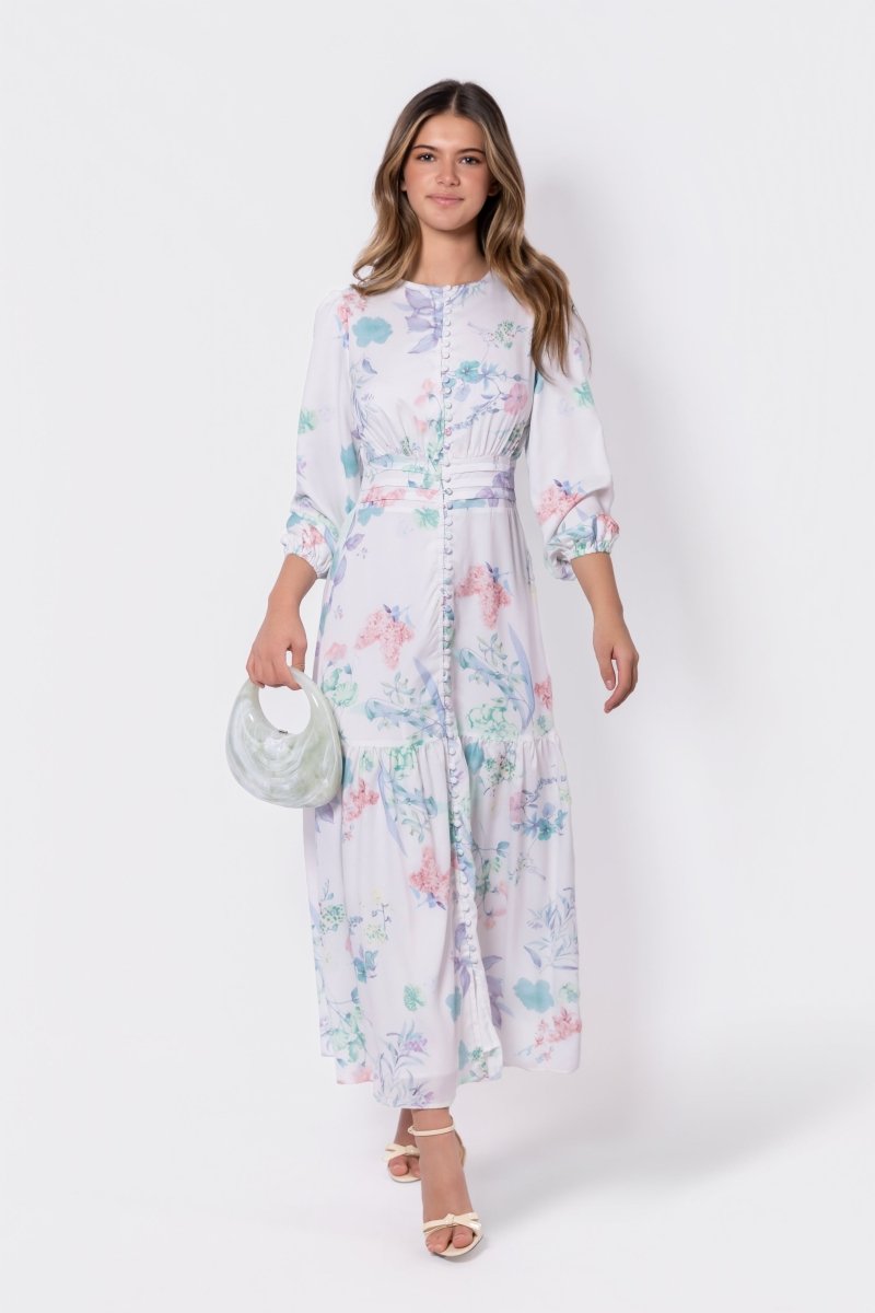 Valentina Dress (Ivory Green) L