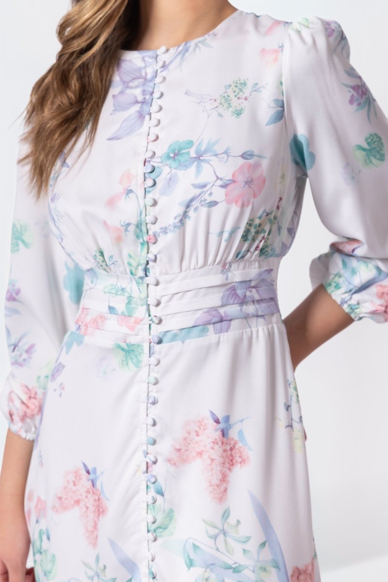 Valentina Dress (Ivory Green) - Dress - Yakira Bella